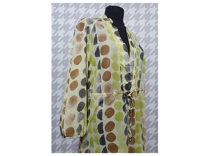 Blusa de algodón Luisa Cerano Verde Multicolor - vista 2