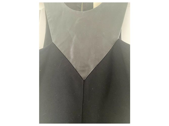 Autre Marque Mason Leder Passe Kleid Schwarz Weiß - Ansicht 5