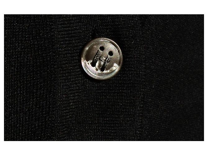 Hermès SEHR SELTENE WEINLESE HERMES SLEEVELESS CARDIGAN SWEATER Schwarz - Ansicht 3