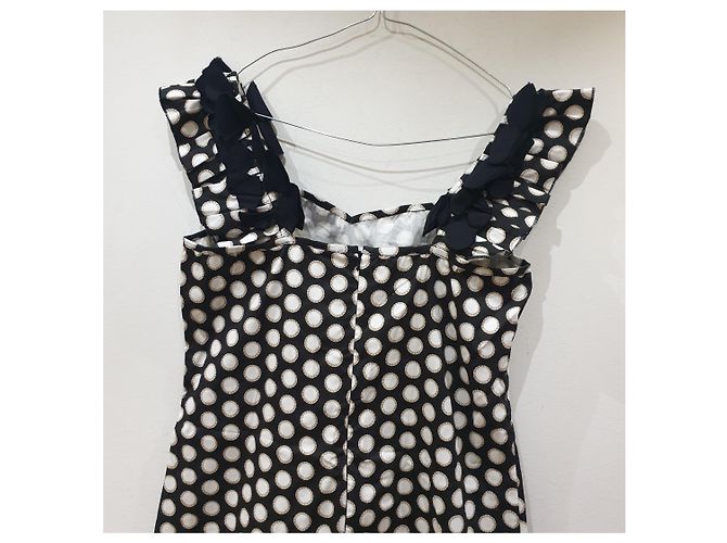 Autre Marque Vestido Almatrichi de algodón con lunares Negro Blanco - vista 10