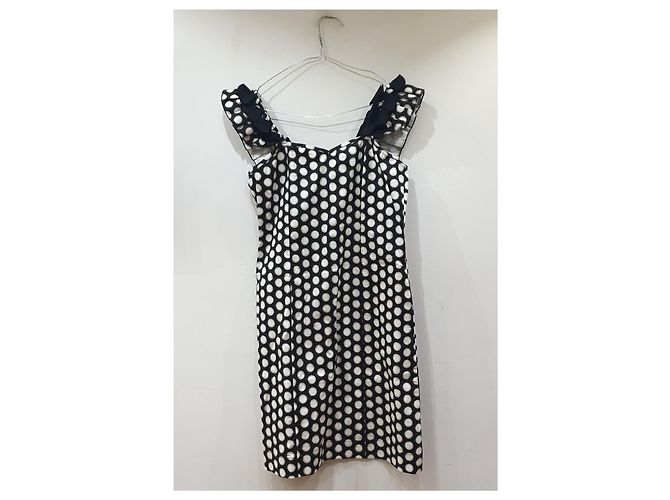 Autre Marque Vestido Almatrichi de algodón con lunares Negro Blanco - vista 6