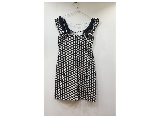 Autre Marque Vestido Almatrichi de algodón con lunares Negro Blanco - vista 7