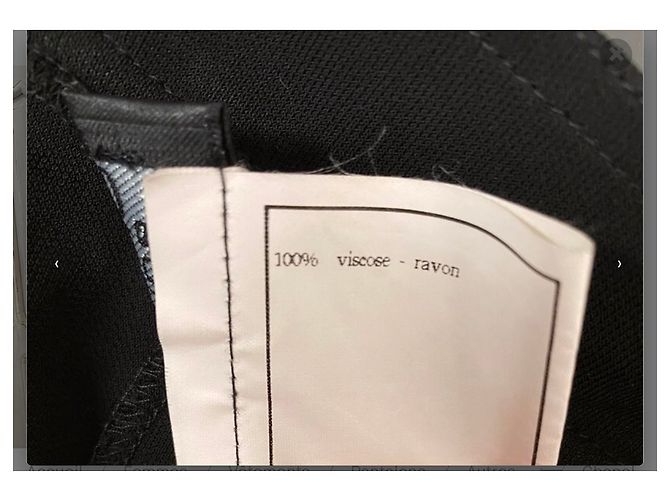 Chanel Hose Schwarz aus Viskose mit Goldkette - Ansicht 6