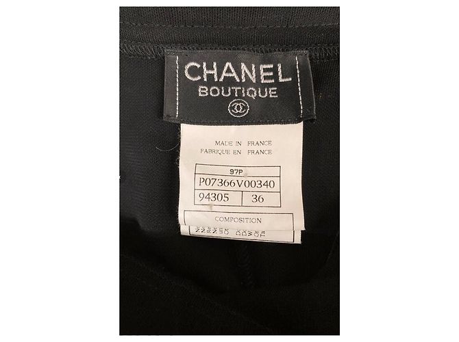 Chanel Hose Schwarz aus Viskose mit Goldkette - Ansicht 7