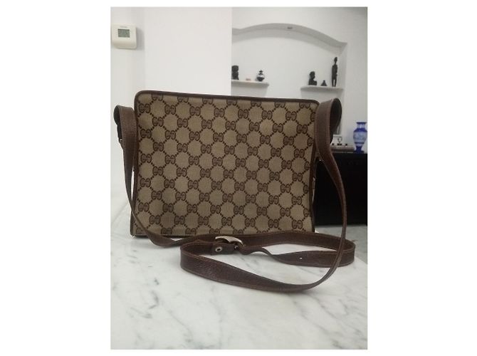 Borsa a mano Gucci Ophidia Monogramma GG Marrone - vista 2