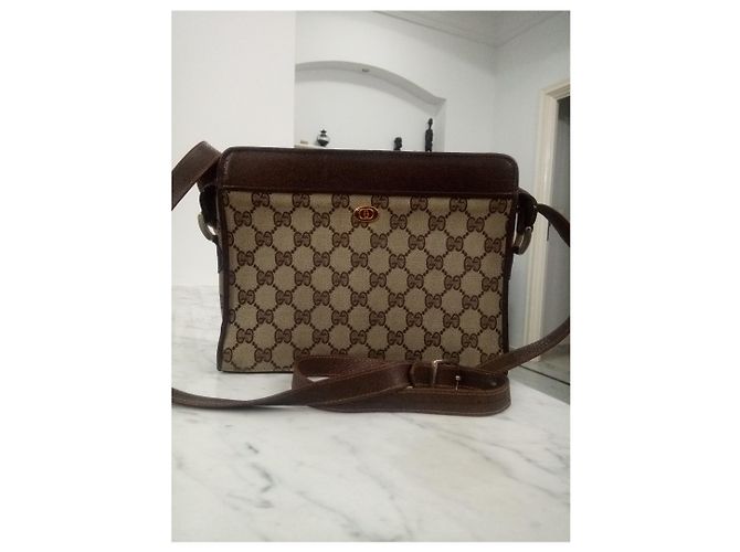 Borsa a mano Gucci Ophidia Monogramma GG Marrone - vista 3