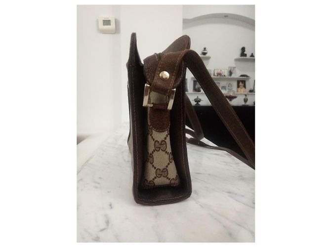 Borsa a mano Gucci Ophidia Monogramma GG Marrone - vista 8