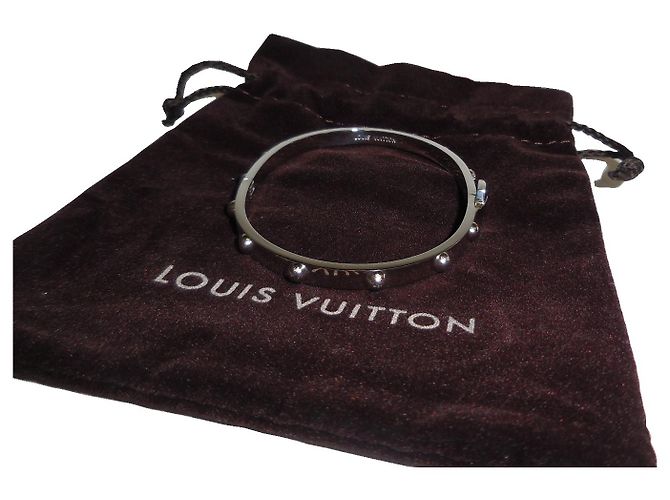 Louis Vuitton 18Bracciale rigido Clous in oro K con diamanti Argento - vista 3
