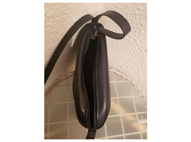 Borsa a tracolla Gucci in pelle blu scuro - vista 2