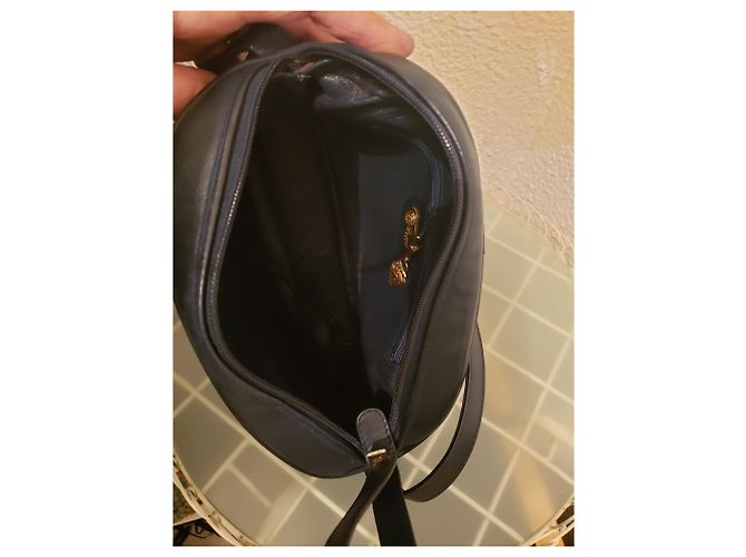 Borsa a tracolla Gucci in pelle blu scuro - vista 3