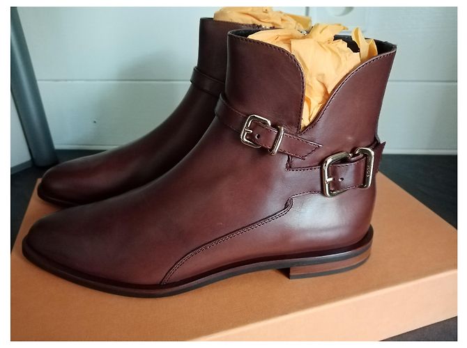 Botines Tod's de cuero marrón oscuro - vista 2
