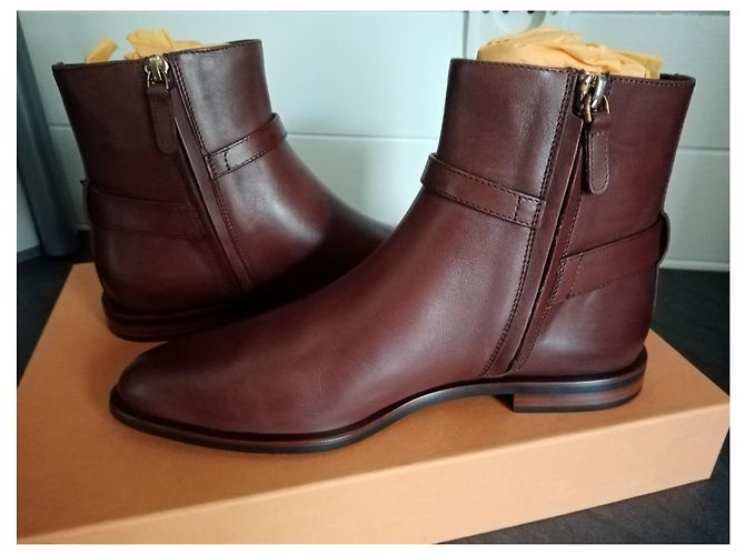 Botines Tod's de cuero marrón oscuro - vista 3