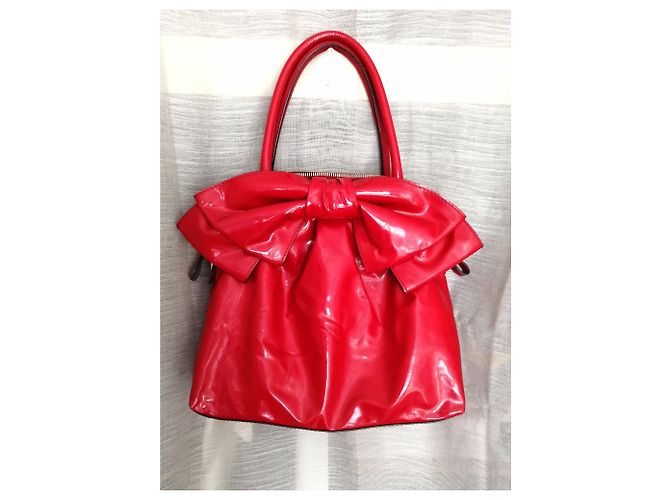 Borsa Valentino Garavani Lacca Bow in vernice rossa Rosso - vista 3