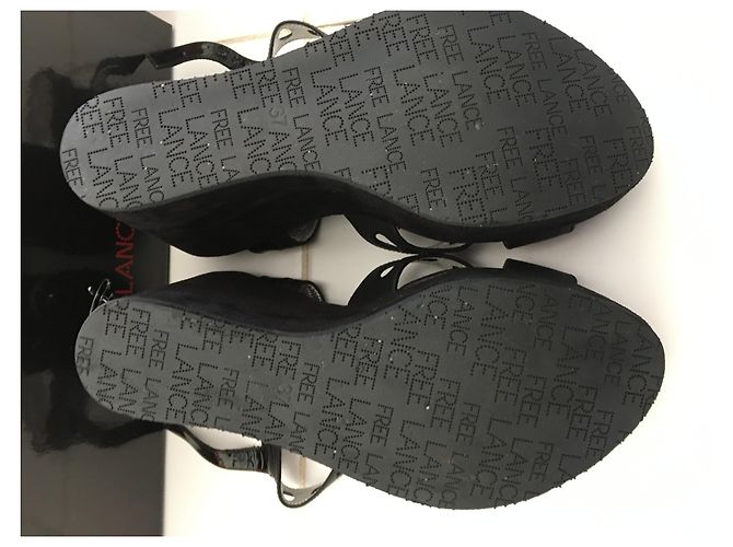 Sandali con plateau Free Lance in pelle nera Nero - vista 2
