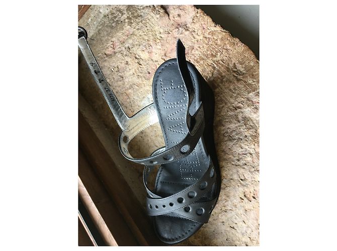 Sandali con plateau Free Lance in pelle nera Nero - vista 3
