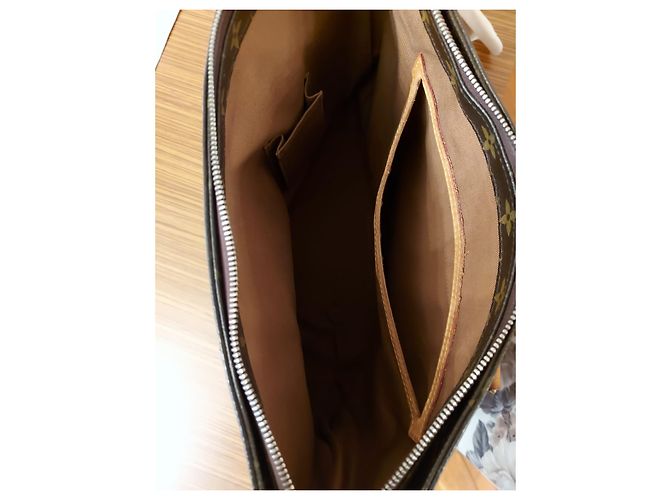 Louis Vuitton Cabas Mezzo Borsa Tote Monogram Canvas Marrone Beige - vista 5