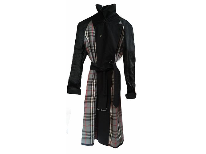 Graben Burberry, Erbe mittellang Schwarz - Ansicht 9