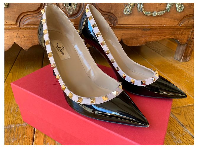 Valentino Garavani Décolleté Valentino Rockstud nere Nero - vista 10