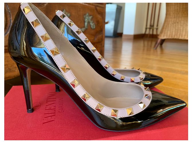 Valentino Garavani Décolleté Valentino Rockstud nere Nero - vista 11
