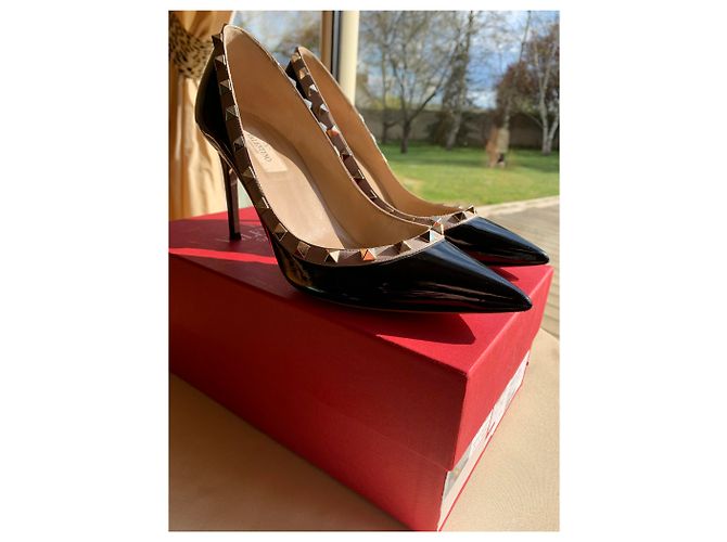 Valentino Garavani Décolleté Valentino Rockstud nere Nero - vista 2