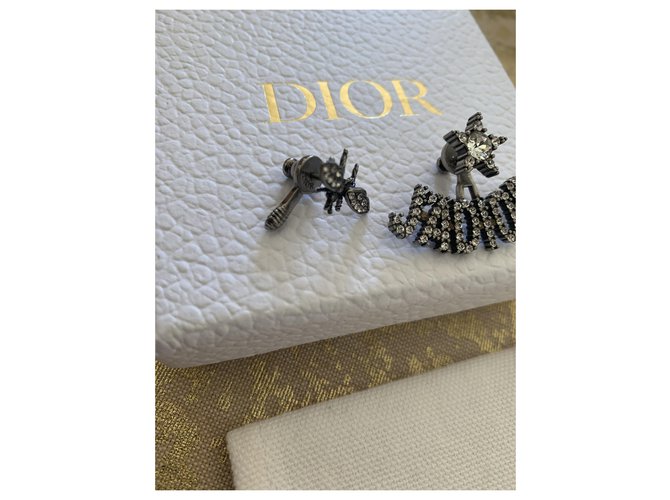 Orecchini Dior J’adior metallo argento Silver hardware - vista 3
