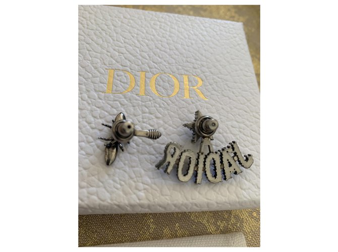 Orecchini Dior J’adior metallo argento Silver hardware - vista 5