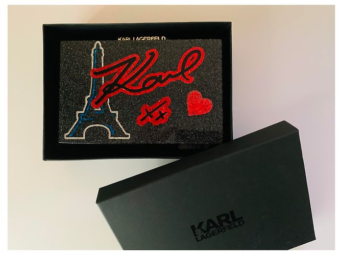 Pochette Karl Lagerfeld Nera in Plastica Multicolore - vista 3