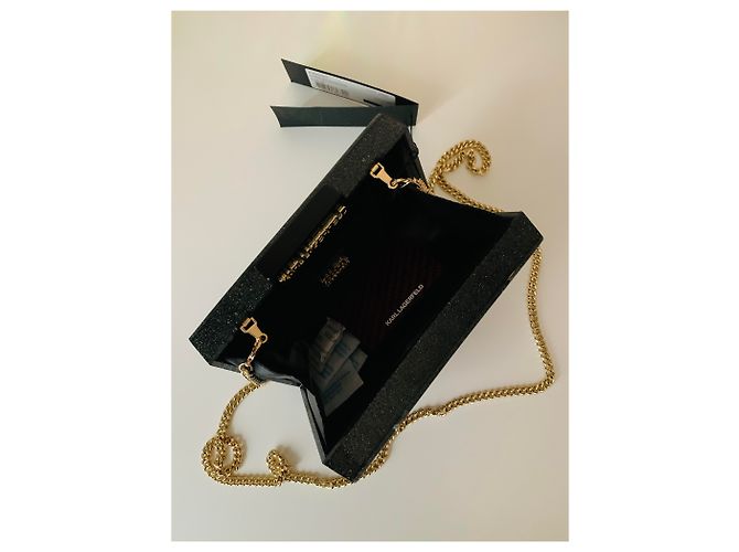 Pochette Karl Lagerfeld Nera in Plastica Multicolore - vista 4