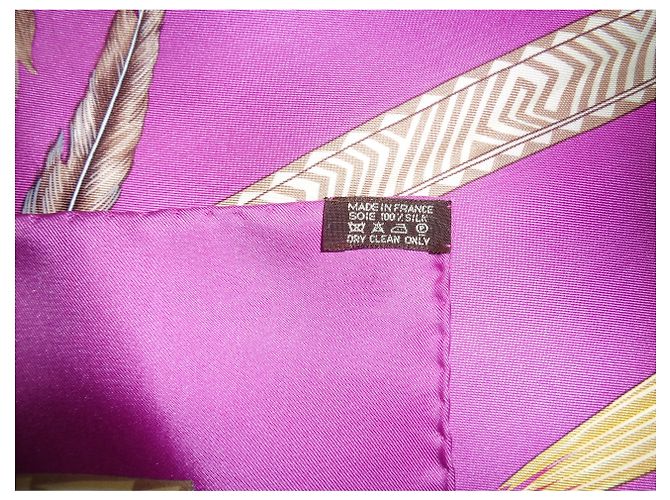 Sciarpa di seta Hermès Brasil Fuchsia Fuschia - vista 6