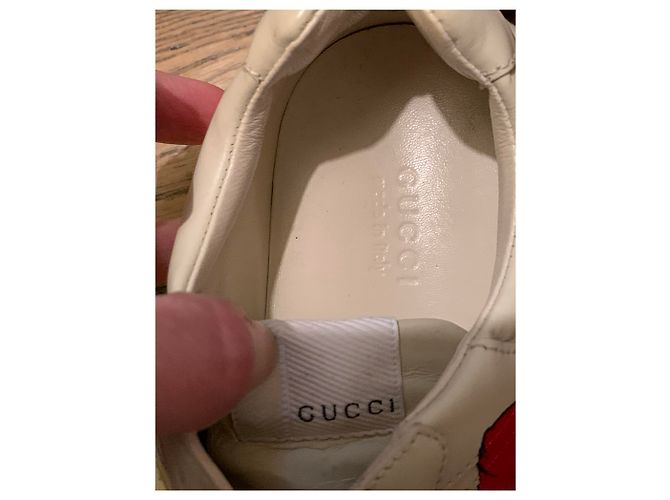 Gucci Rhyton Sneaker aus Leder eggshell Aus weiß - Ansicht 4