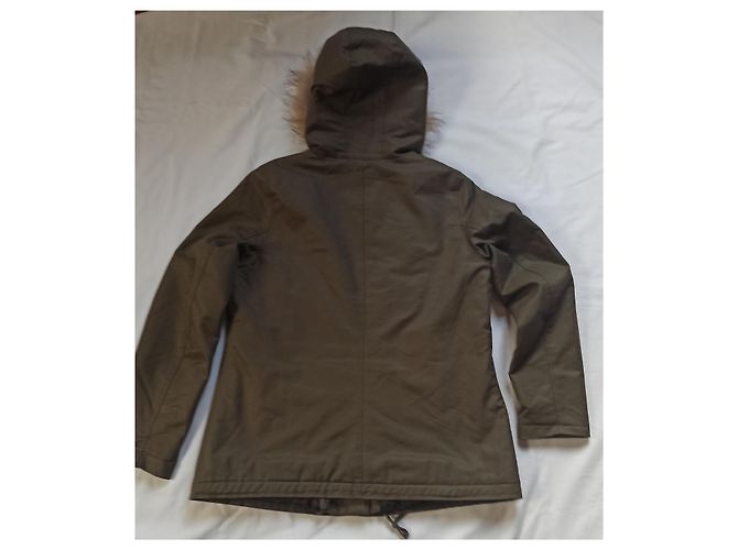 Parka acolchada Ikks Khaki Algodón Talla 40 Caqui - vista 3