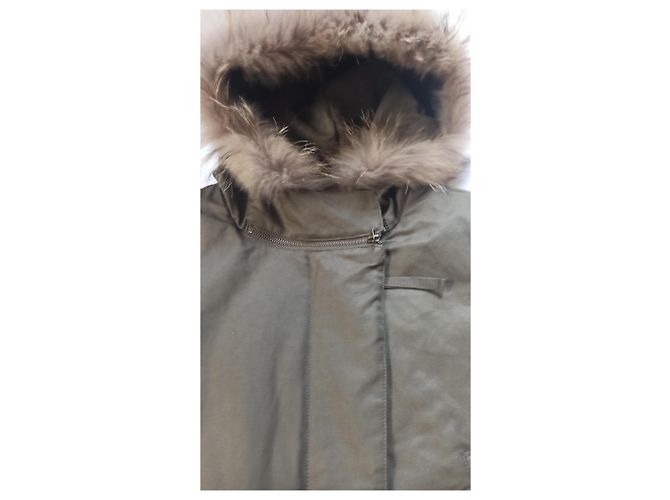 Parka acolchada Ikks Khaki Algodón Talla 40 Caqui - vista 8
