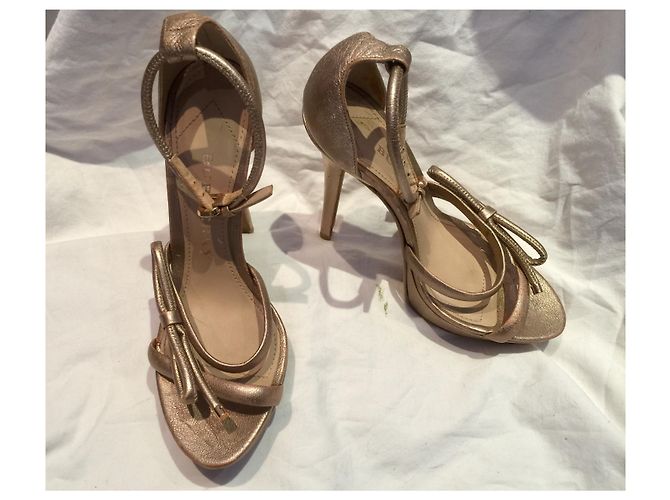 Burberry Gedämpfte goldene Sandaletten Metallisch Bronze - Ansicht 2