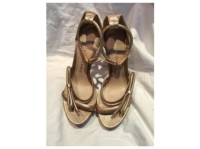 Burberry Gedämpfte goldene Sandaletten Metallisch Bronze - Ansicht 6