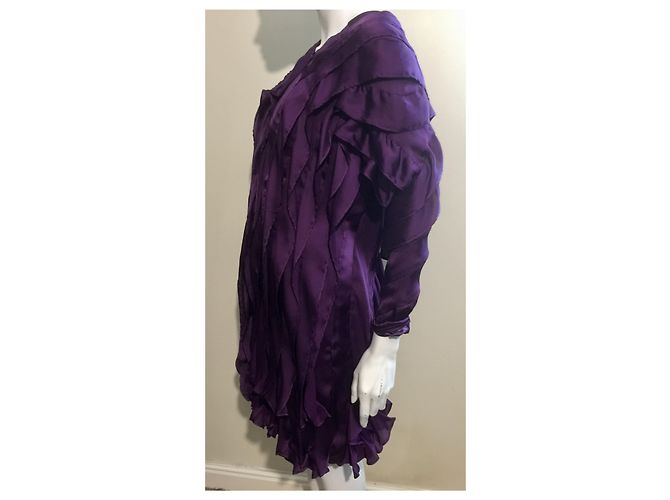 Autre Marque Vestido de seda Lungta de Fancy morado Púrpura - vista 3