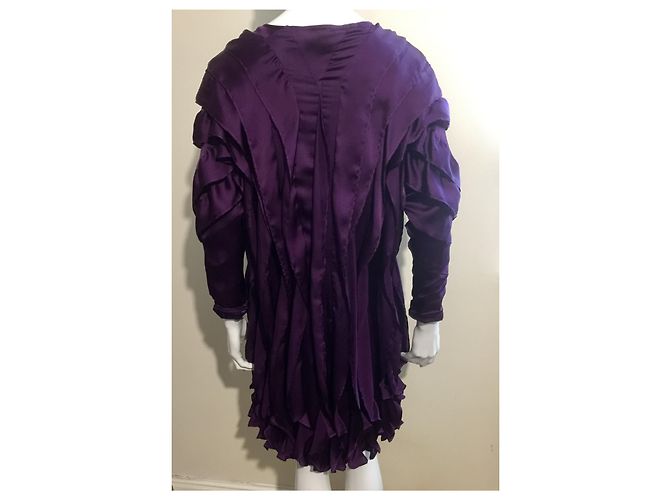 Autre Marque Vestido de seda Lungta de Fancy morado Púrpura - vista 4