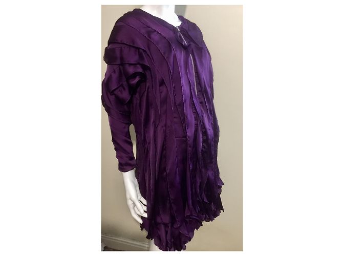 Autre Marque Vestido de seda Lungta de Fancy morado Púrpura - vista 6