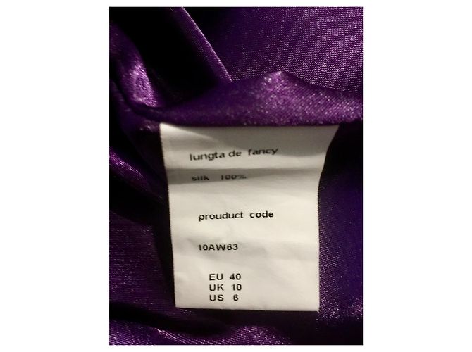Autre Marque Vestido de seda Lungta de Fancy morado Púrpura - vista 9