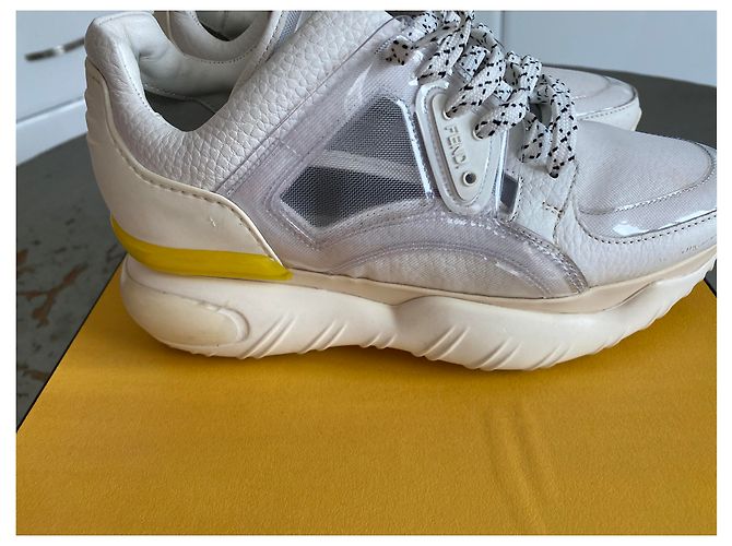 Fendi Sneaker aus Leder weiß - Ansicht 3