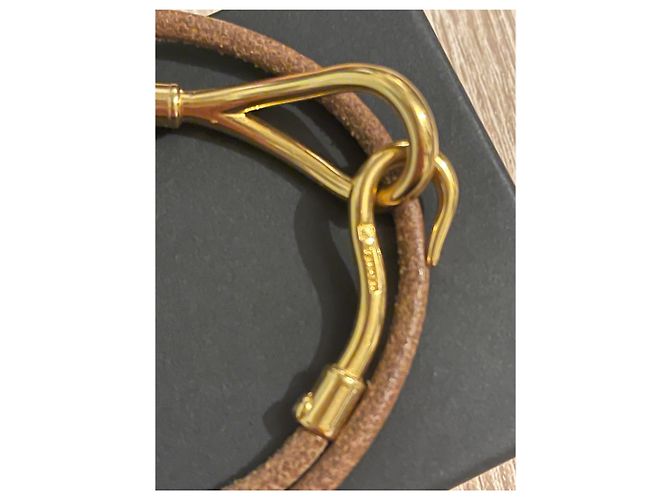 Hermès jumbo con herrajes dorados Castaño - vista 2