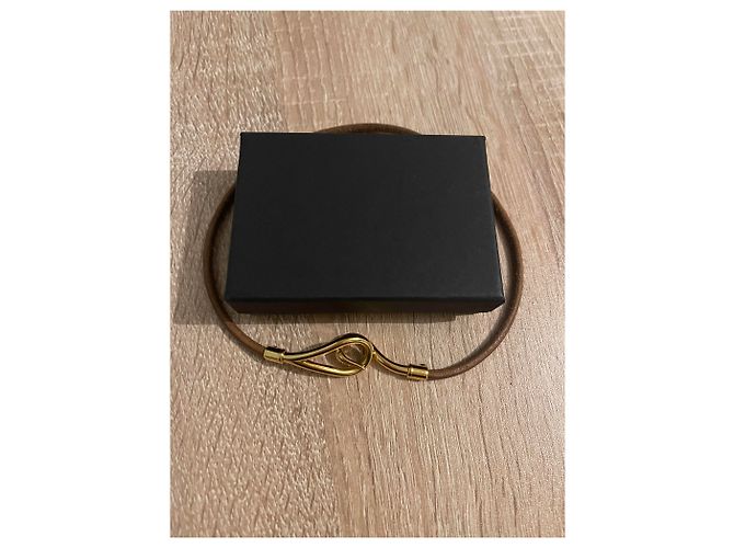Hermès jumbo con herrajes dorados Castaño - vista 4