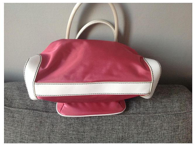 Borsa Lancel Rosa in Tela - vista 2