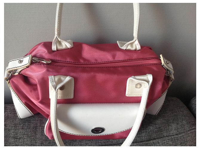 Borsa Lancel Rosa in Tela - vista 4