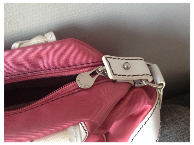 Borsa Lancel Rosa in Tela - vista 6