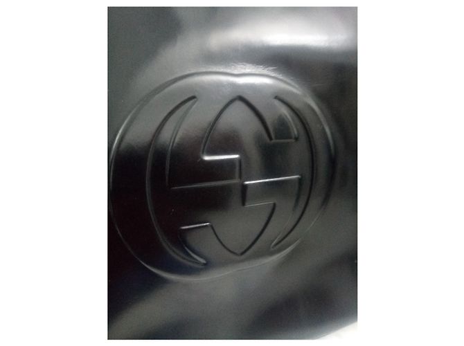 Borsa a mano Gucci Soho in vernice nera Nero - vista 4