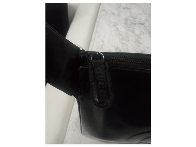 Borsa a mano Gucci Soho in vernice nera Nero - vista 8