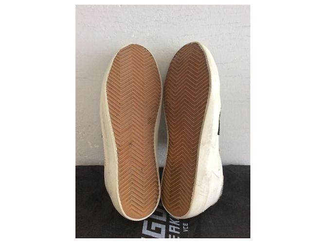 Golden Goose Deluxe Brand superstar d'oca d'oro Nero Argento Bianco - vista 6