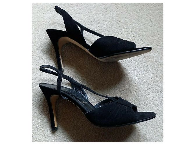 Sandali Gina Serena in camoscio nero - vista 8