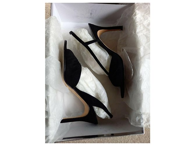 Sandali Gina Serena in camoscio nero - vista 9