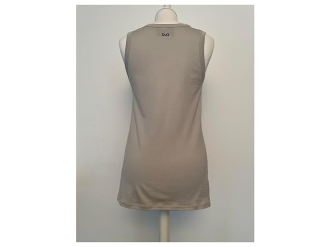 Top D&G Grigio in Seta e Cotone - vista 4